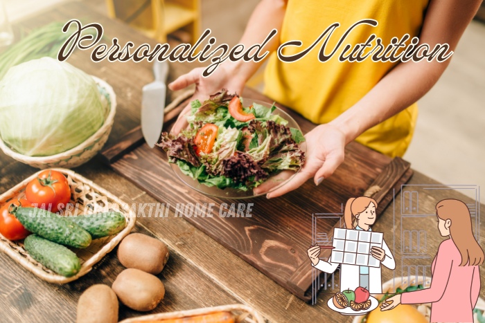 Personalized nutrition plans by Jai Sri Ohm Sakthi Home Care in Coimbatore, offering custom meal preparation services tailored to individual dietary needs. Enjoy fresh, healthy, and delicious home-cooked meals designed for your lifestyle and health goals.